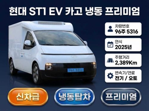소형화물 [저상냉동탑]ST1 (EV) 카고 냉동